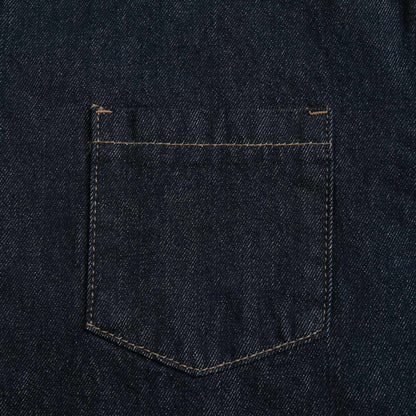 シュナウザーラージロゴ刺繍デニムシャツ indigo image