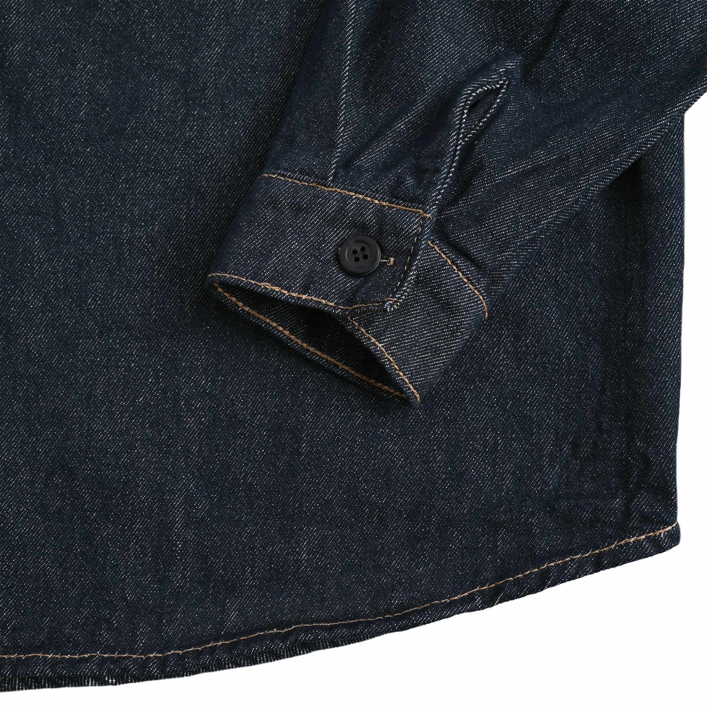 シュナウザーラージロゴ刺繍デニムシャツ indigo image