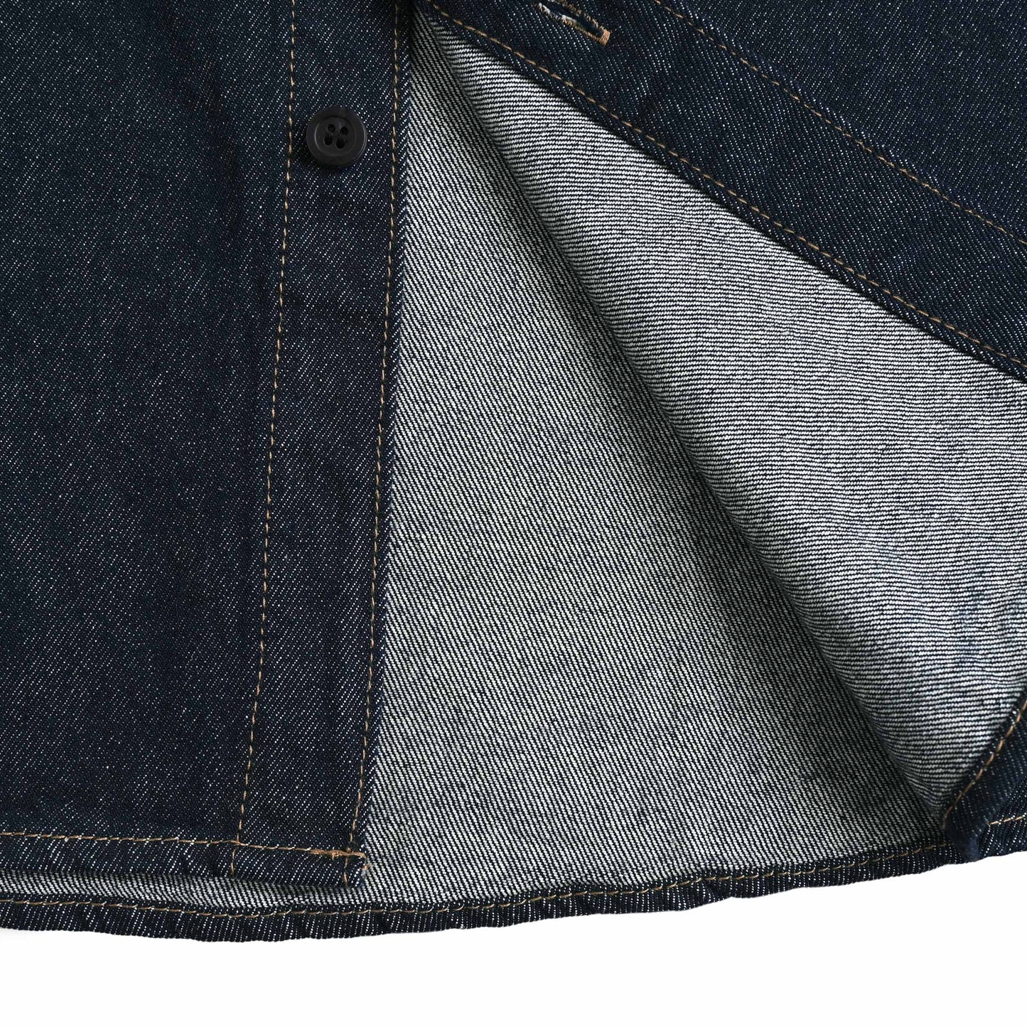 シュナウザーラージロゴ刺繍デニムシャツ indigo image