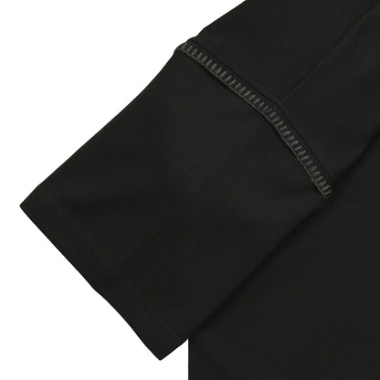 シュナウザーロゴ刺繍ショルダーステッチポロシャツ black image