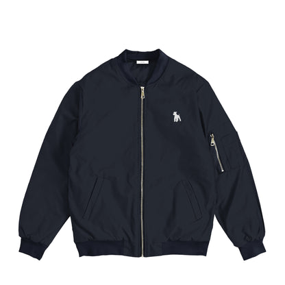シュナウザーロゴ刺繍中綿ジャケット navy image