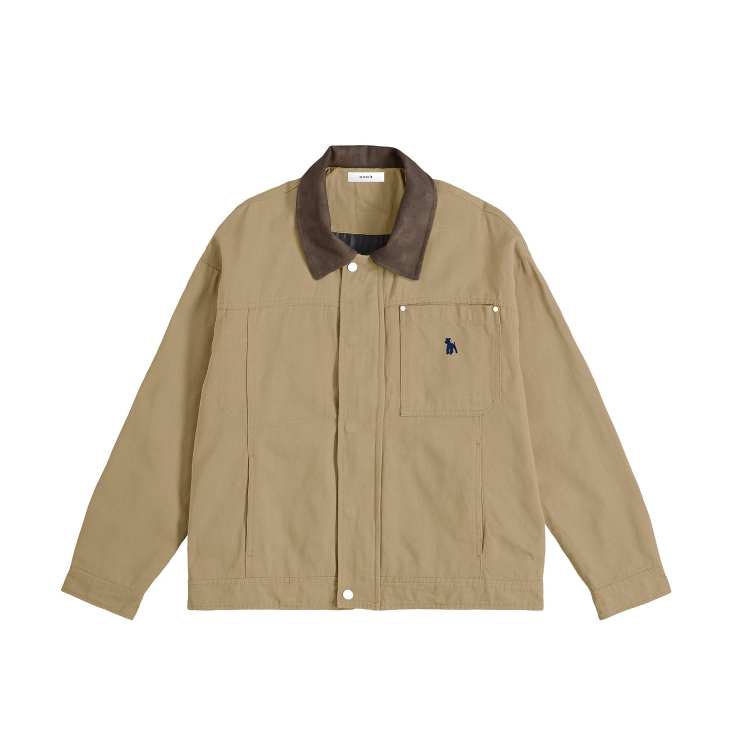 シュナウザーロゴ刺繍ワークジャケット beige image