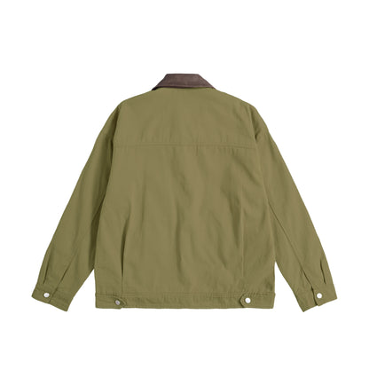 シュナウザーロゴ刺繍ワークジャケット khaki image