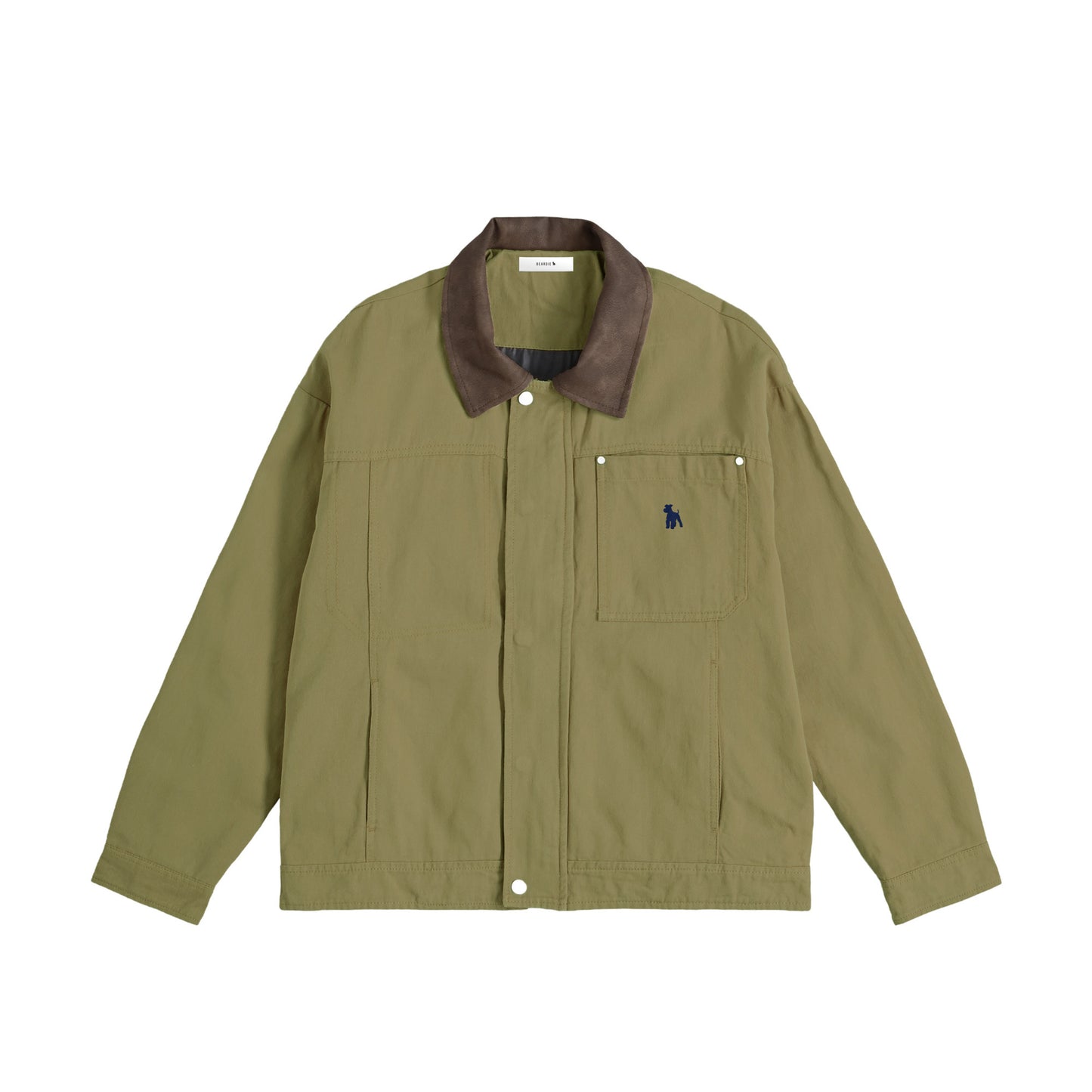 シュナウザーロゴ刺繍ワークジャケット khaki image