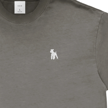 シュナウザーポイントロゴ刺繍ヴィンテージウォッシュTee