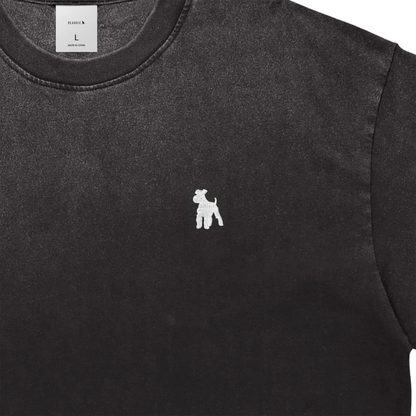 シュナウザーポイントロゴ刺繍ヴィンテージウォッシュTee