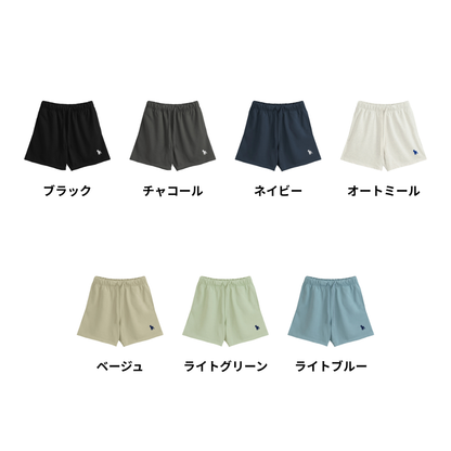 シュナウザーロゴ刺繍スウェットショートパンツ