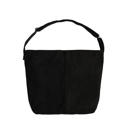 シュナウザーロゴ刺繍コーデュロイバッグ black image
