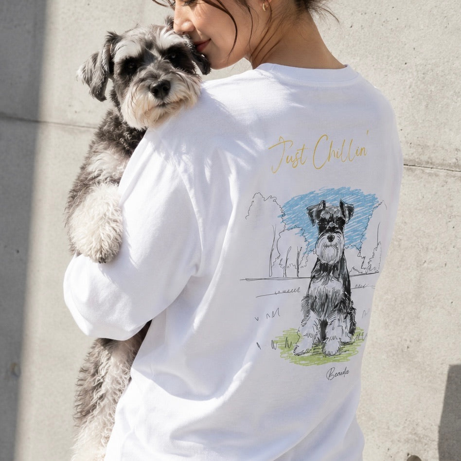 穏やかな休日 - シュナウザーロングTee
