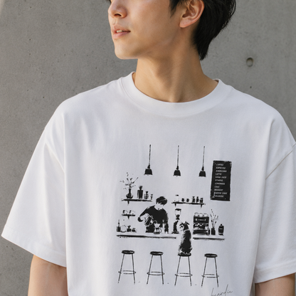 いつのも席で_シュナウザーTee