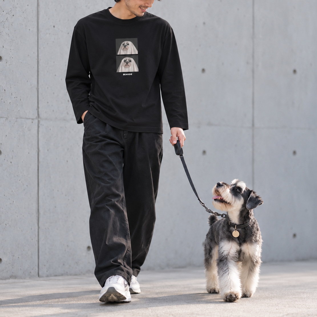 SPOOKY BEARDIE - シュナウザーロングTee