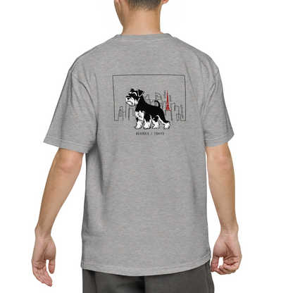シュナウザーTOKYO散歩 バックプリントTee