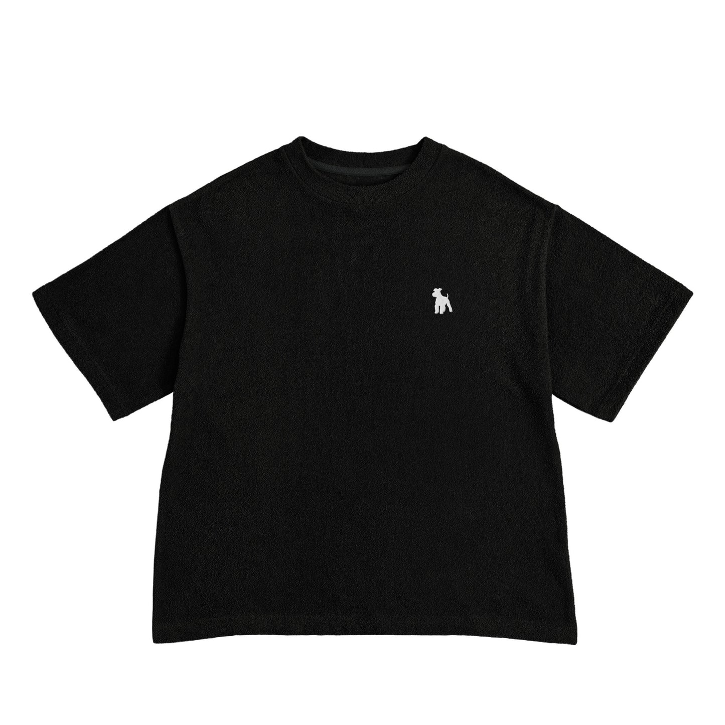 シュナウザーロゴ刺繍パイルTシャツ black image