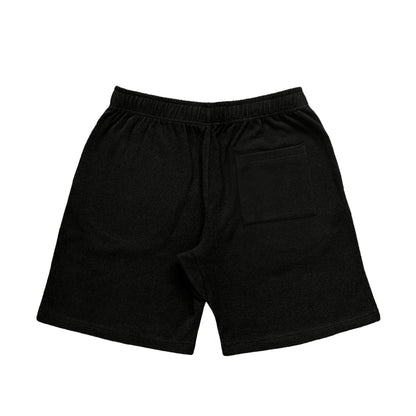 シュナウザーロゴ刺繍パイルショートパンツ black image