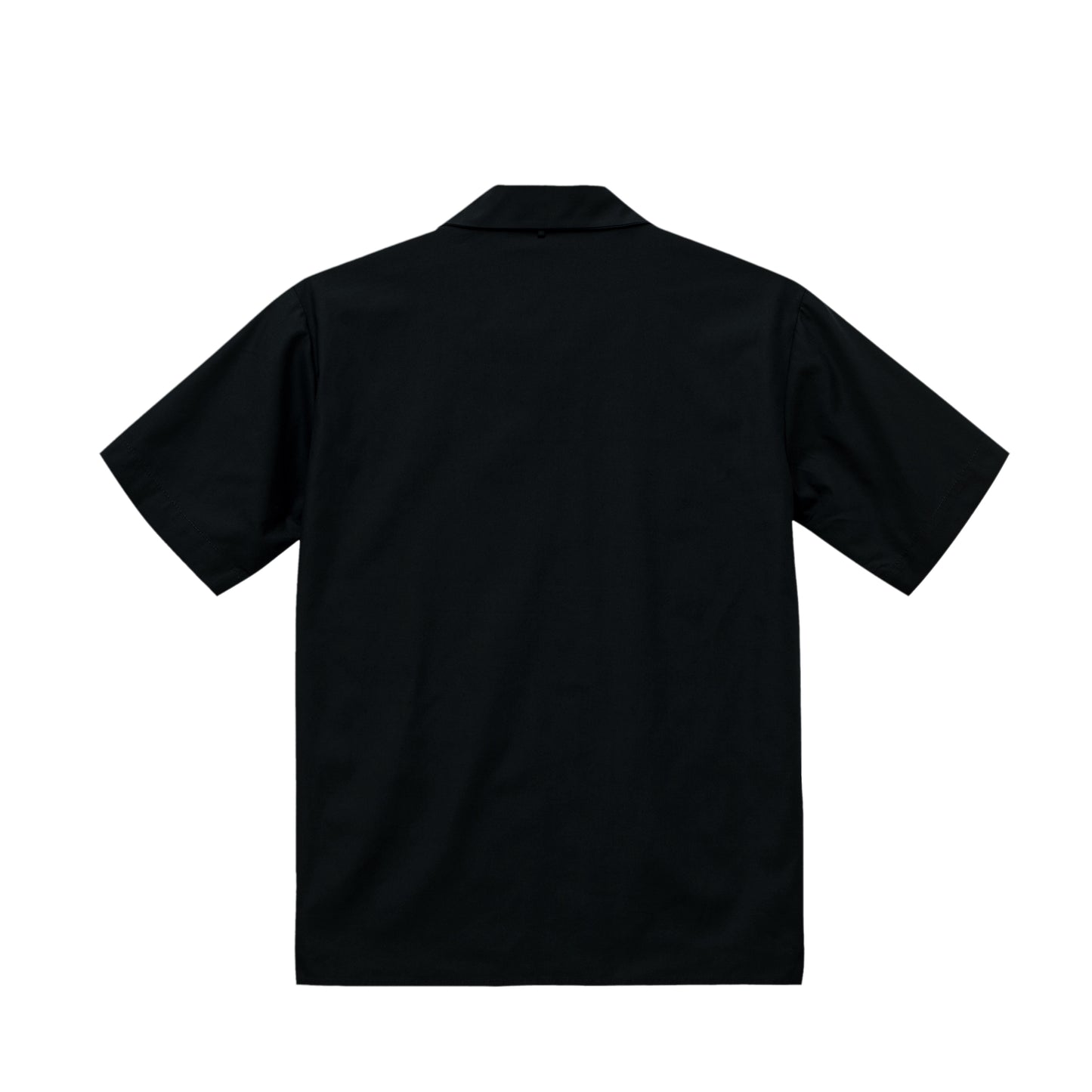 シュナウザーロゴ刺繍オープンカラーシャツ black image