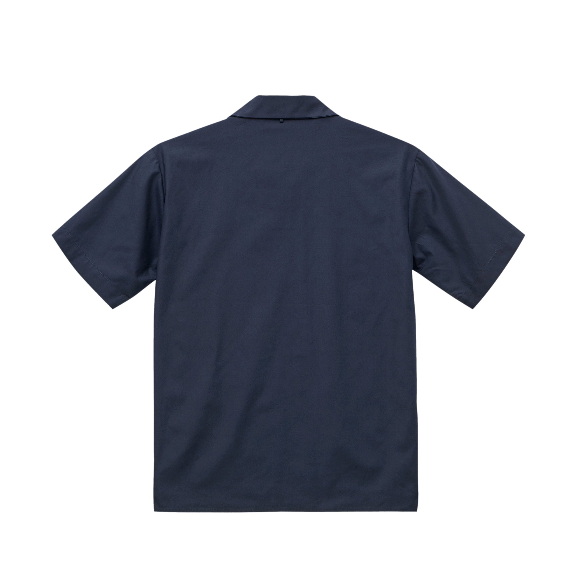 シュナウザーロゴ刺繍オープンカラーシャツ dark-navy image