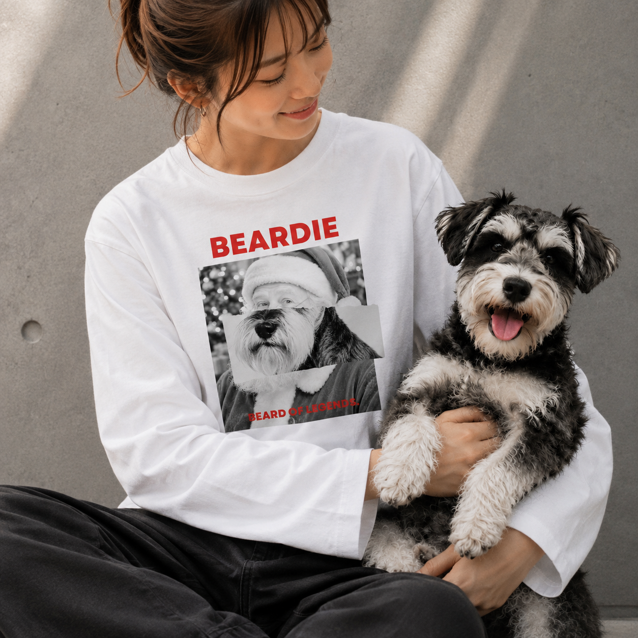 伝説のひげ_シュナウザーロングTee