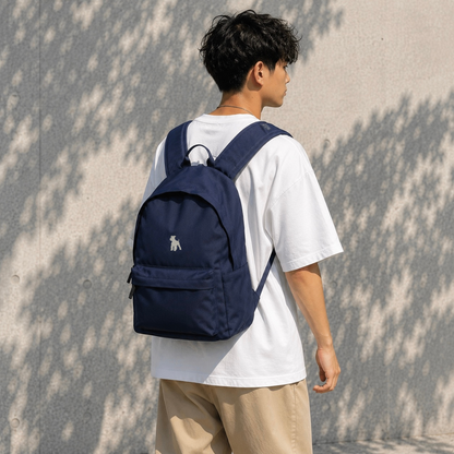 シュナウザーロゴ刺繍バックパック