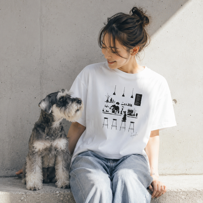 いつのも席で_シュナウザーTee