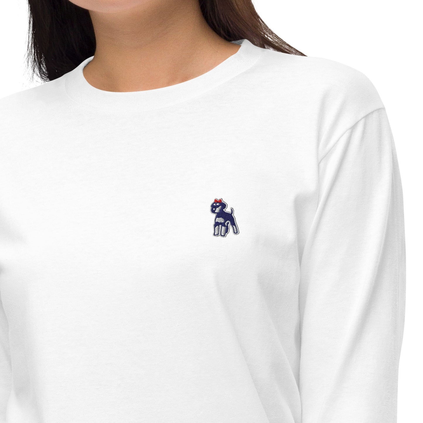 シュナウザーポイントロゴ刺繍ロングTee（ツインテール×リボンver）