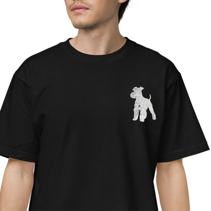 シュナウザーラージロゴ刺繍Tee（ホワイトロゴ）