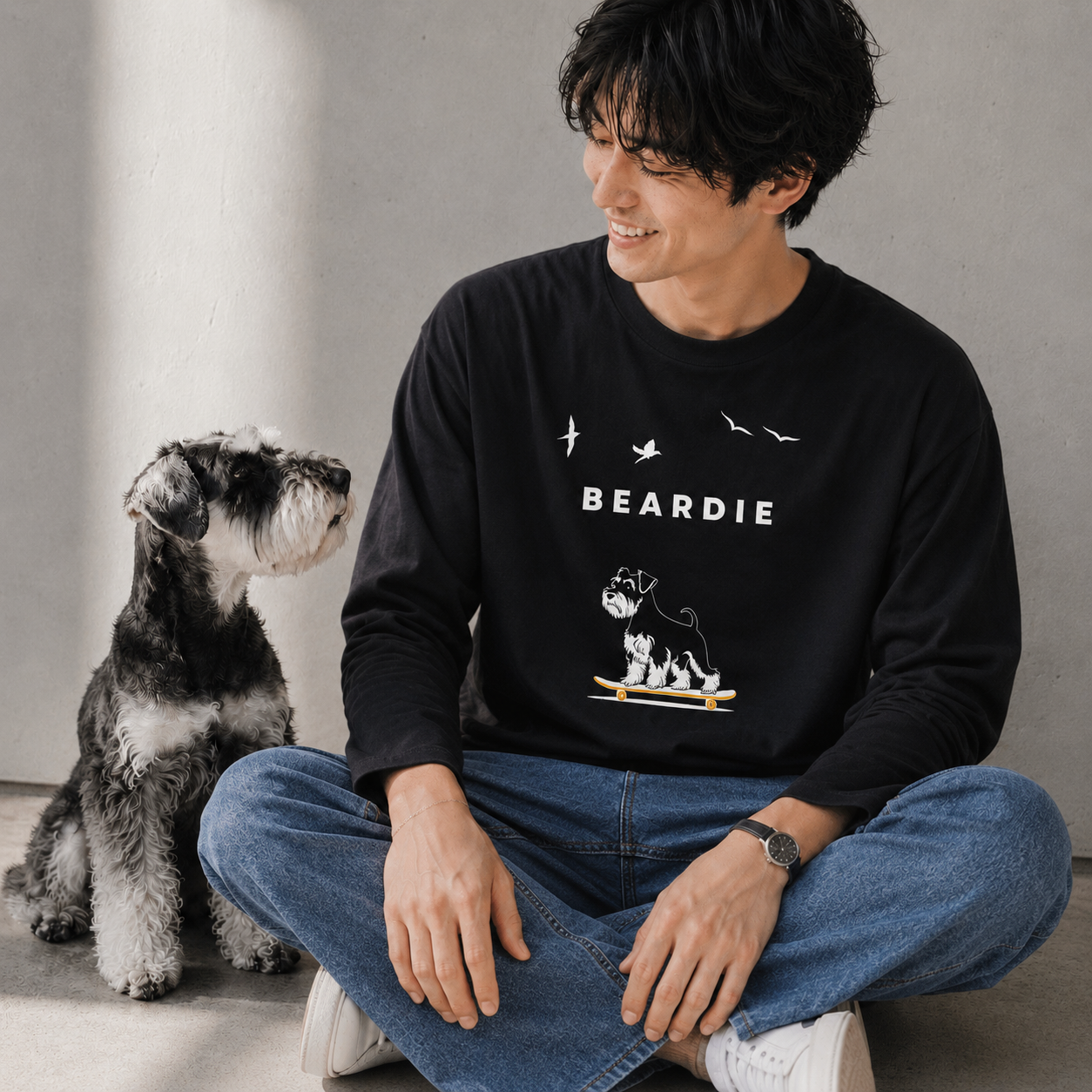 風を追いかけて - シュナウザーロングTee