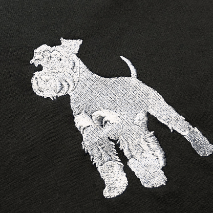 シュナウザーラージロゴ刺繍ロングTee（ホワイトロゴ）