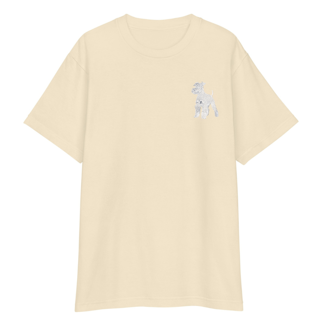 シュナウザーラージロゴ刺繍Tee（ホワイトロゴ）