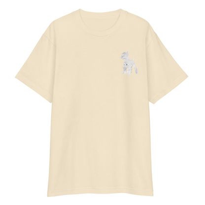 シュナウザーラージロゴ刺繍Tee（ホワイトロゴ）