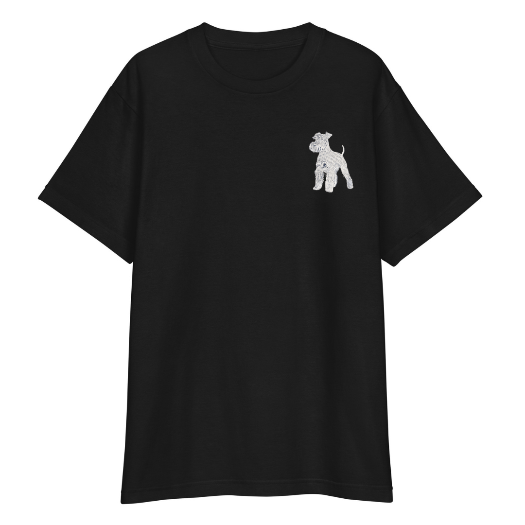シュナウザーラージロゴ刺繍Tee（ホワイトロゴ）