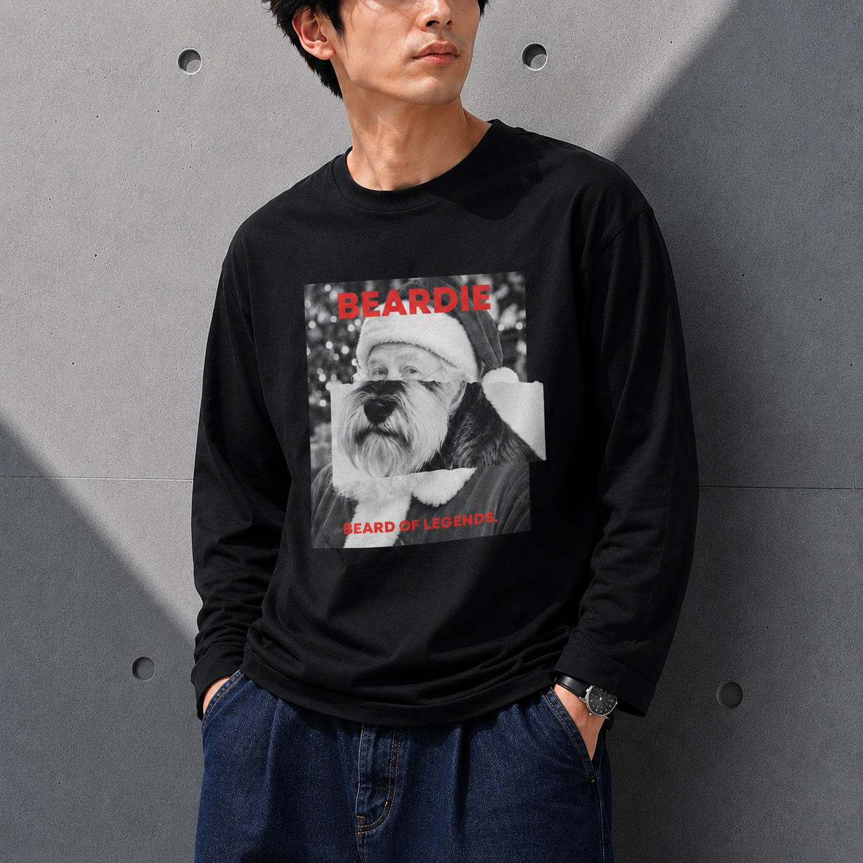 伝説のひげ_シュナウザーロングTee