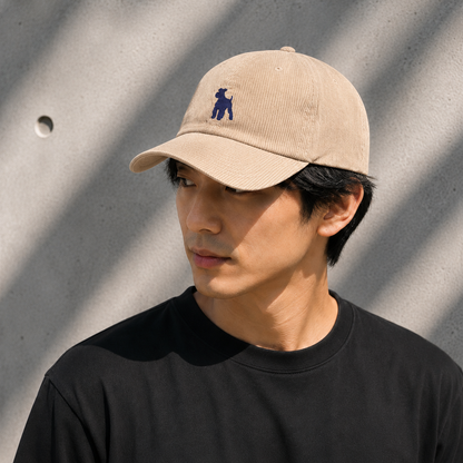 シュナウザーロゴ刺繍コーデュロイキャップ