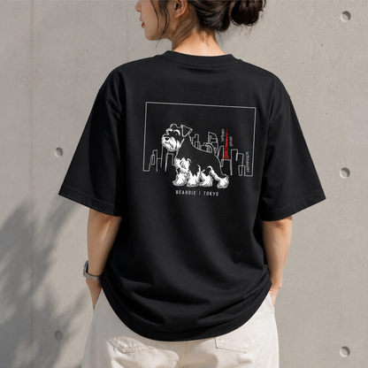 シュナウザーTOKYO散歩 バックプリントTee