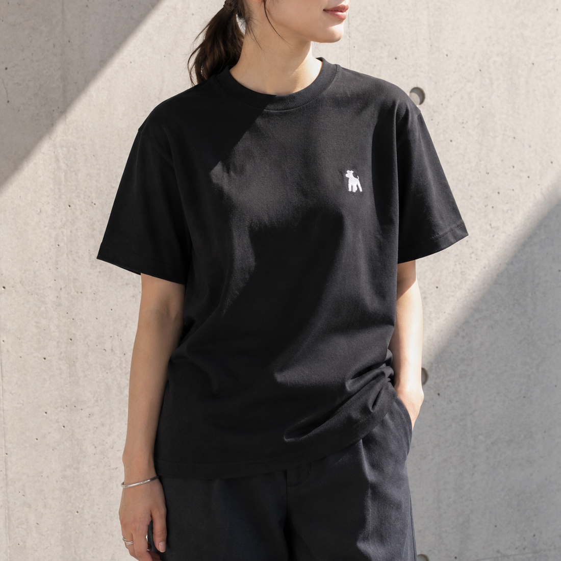 シュナウザーポイントロゴ刺繍Tee