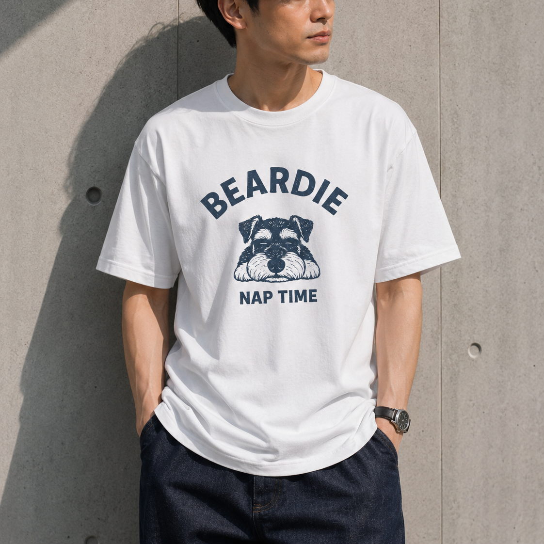 お昼寝シュナウザーTee