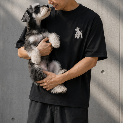 シュナウザーラージロゴ刺繍Tee