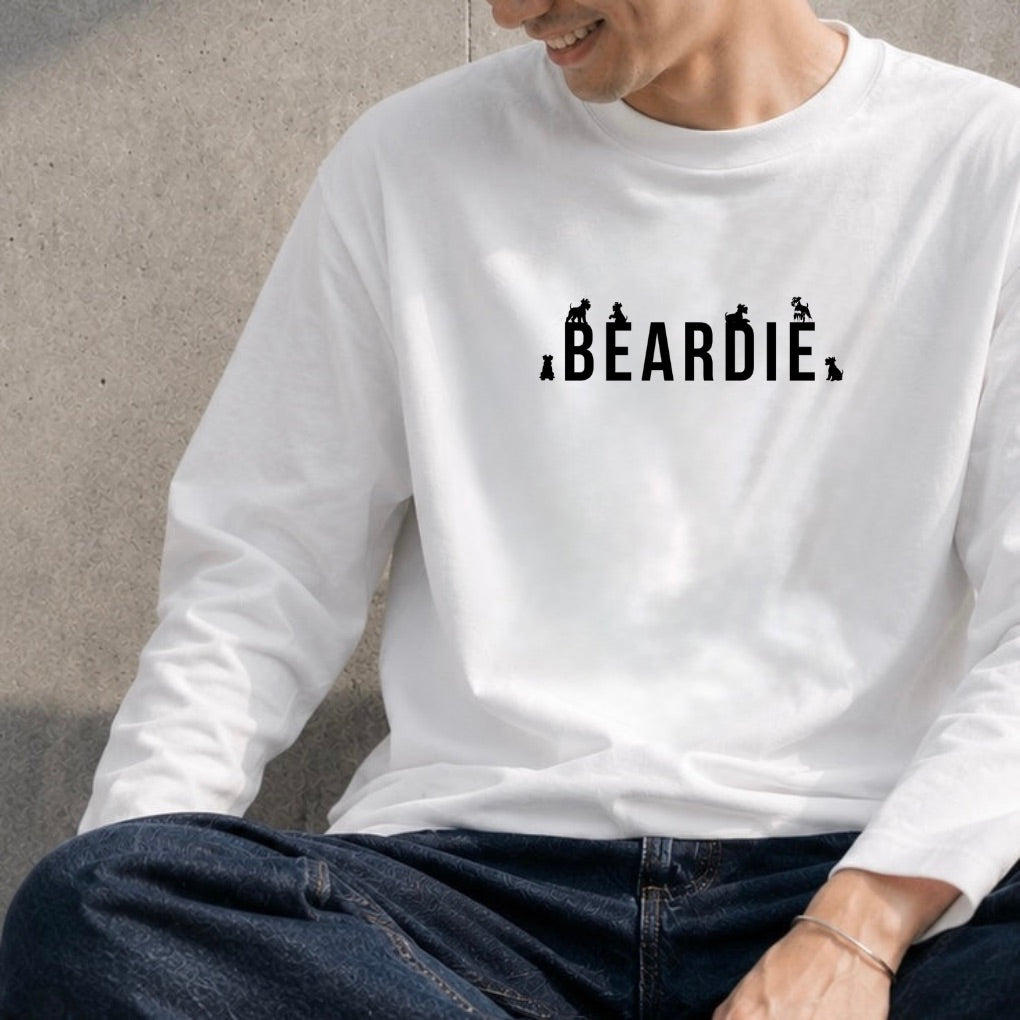 シュナウザーシルエットアートロゴ ロングTee