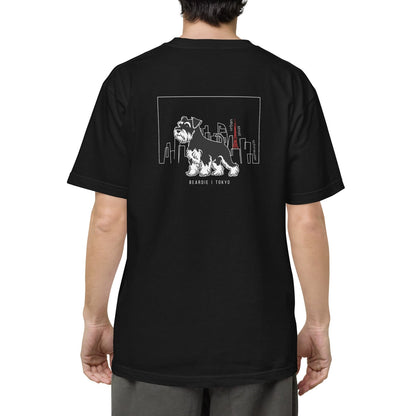 シュナウザーTOKYO散歩 バックプリントTee