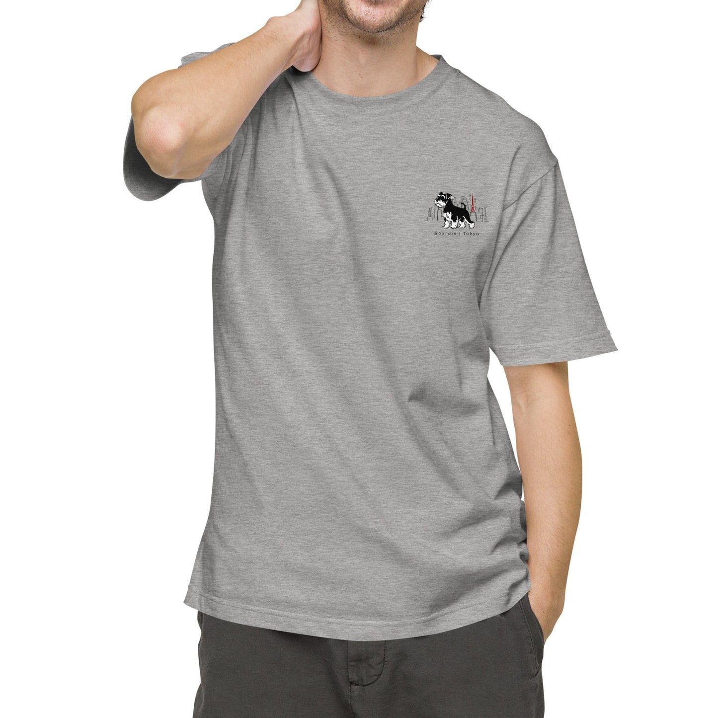 シュナウザーTOKYO散歩 ポイントプリントTee