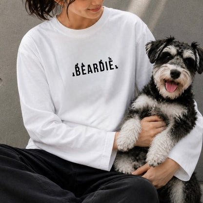 シュナウザーシルエットアートロゴ ロングTee