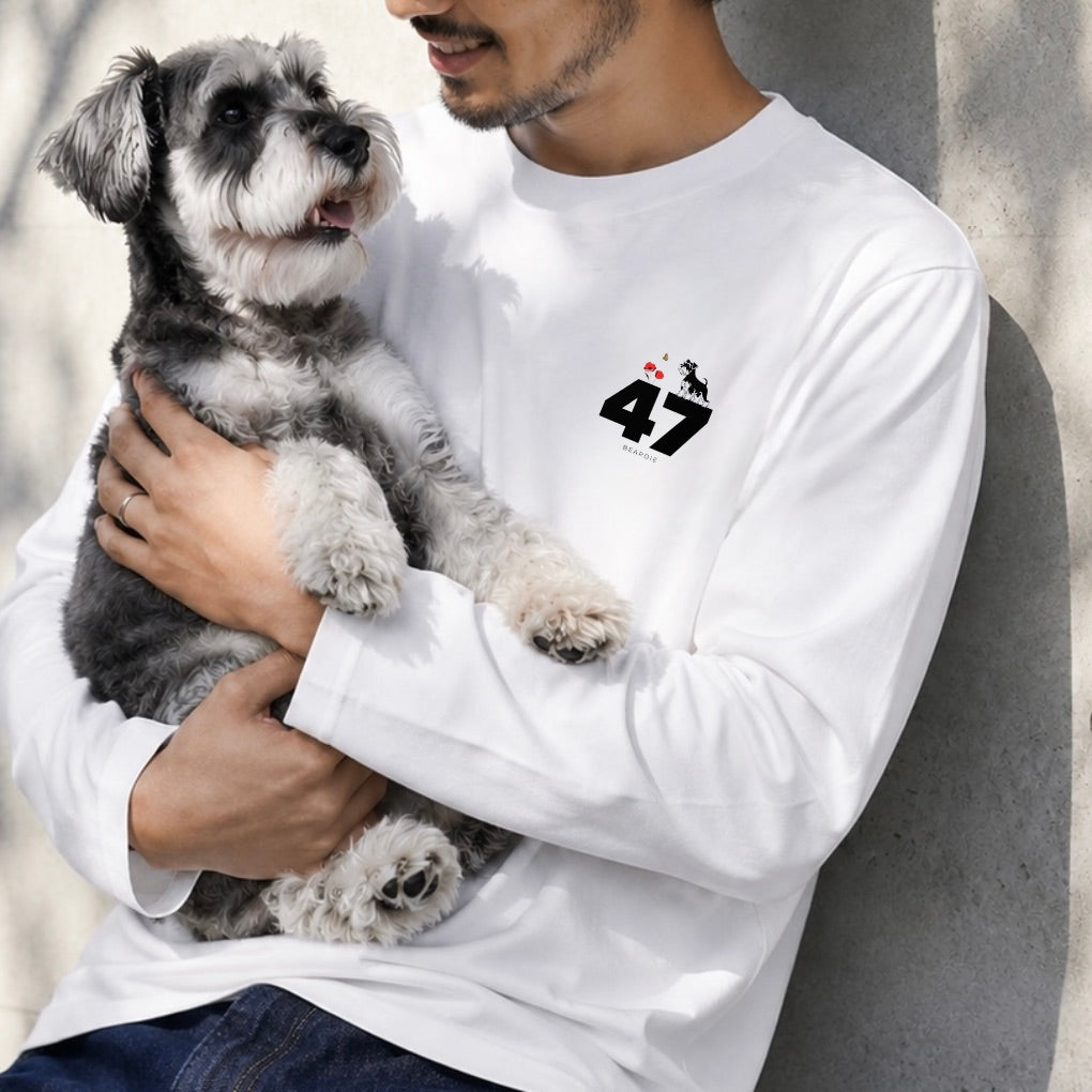 47（シュナ）お散歩 ロングTee