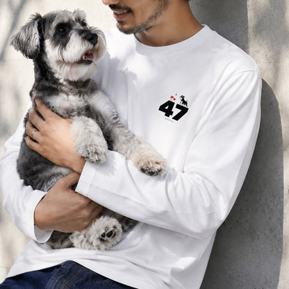 47（シュナ）お散歩 ロングTee