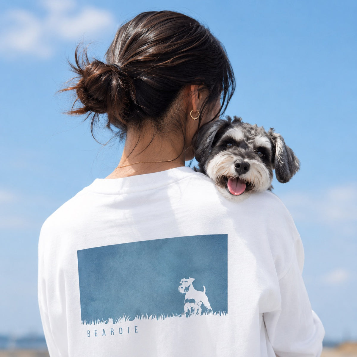 青の草原 - シュナウザーロングTee