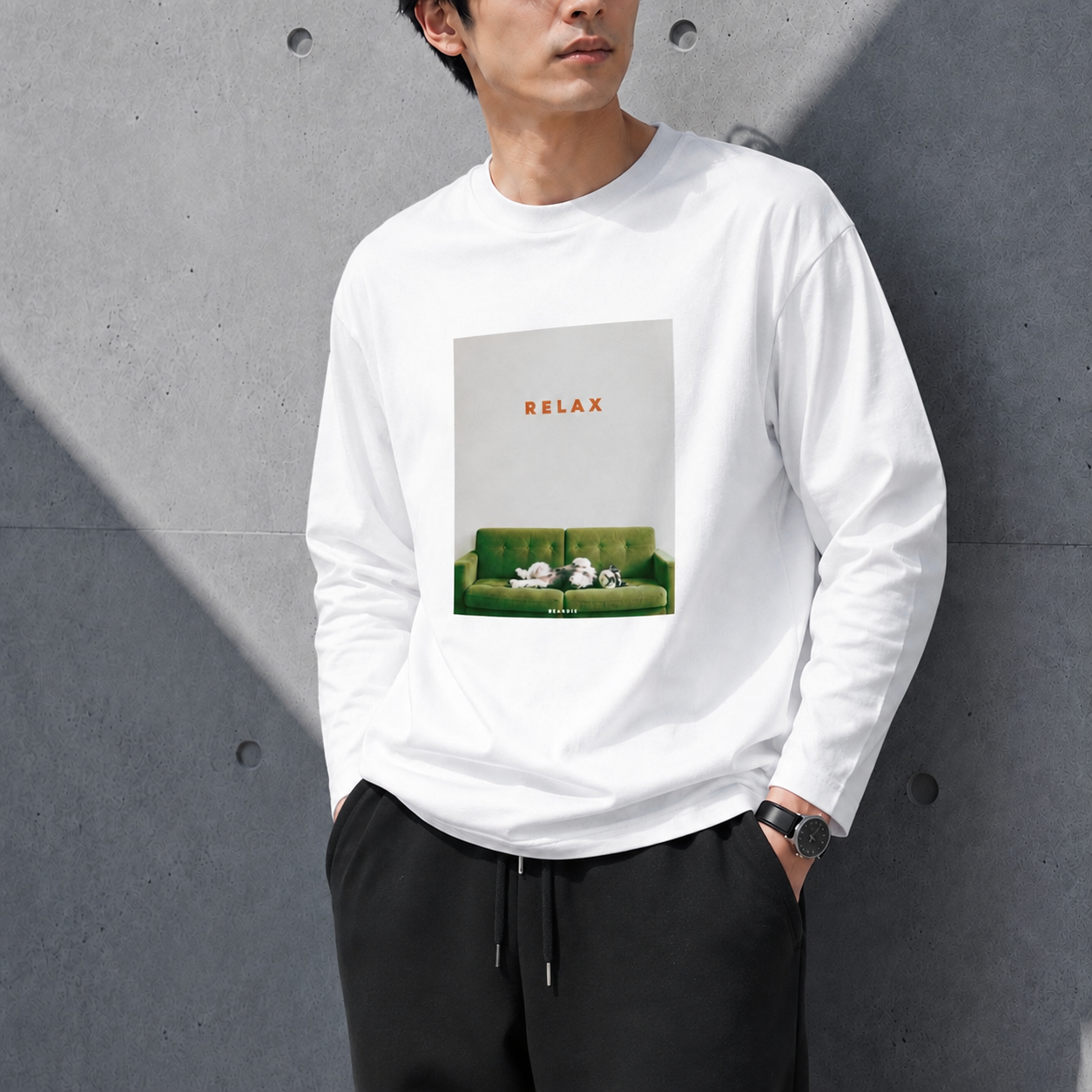 今日はOFF_シュナウザーロングTee