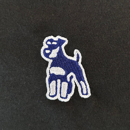 シュナウザーポイントロゴ刺繍ロングTee（ネイビー×ホワイトロゴ）