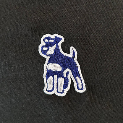 シュナウザーポイントロゴ刺繍ロングTee（ネイビー×ホワイトロゴ）