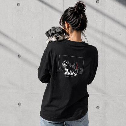 シュナウザーTOKYO散歩 バックプリントロングTee