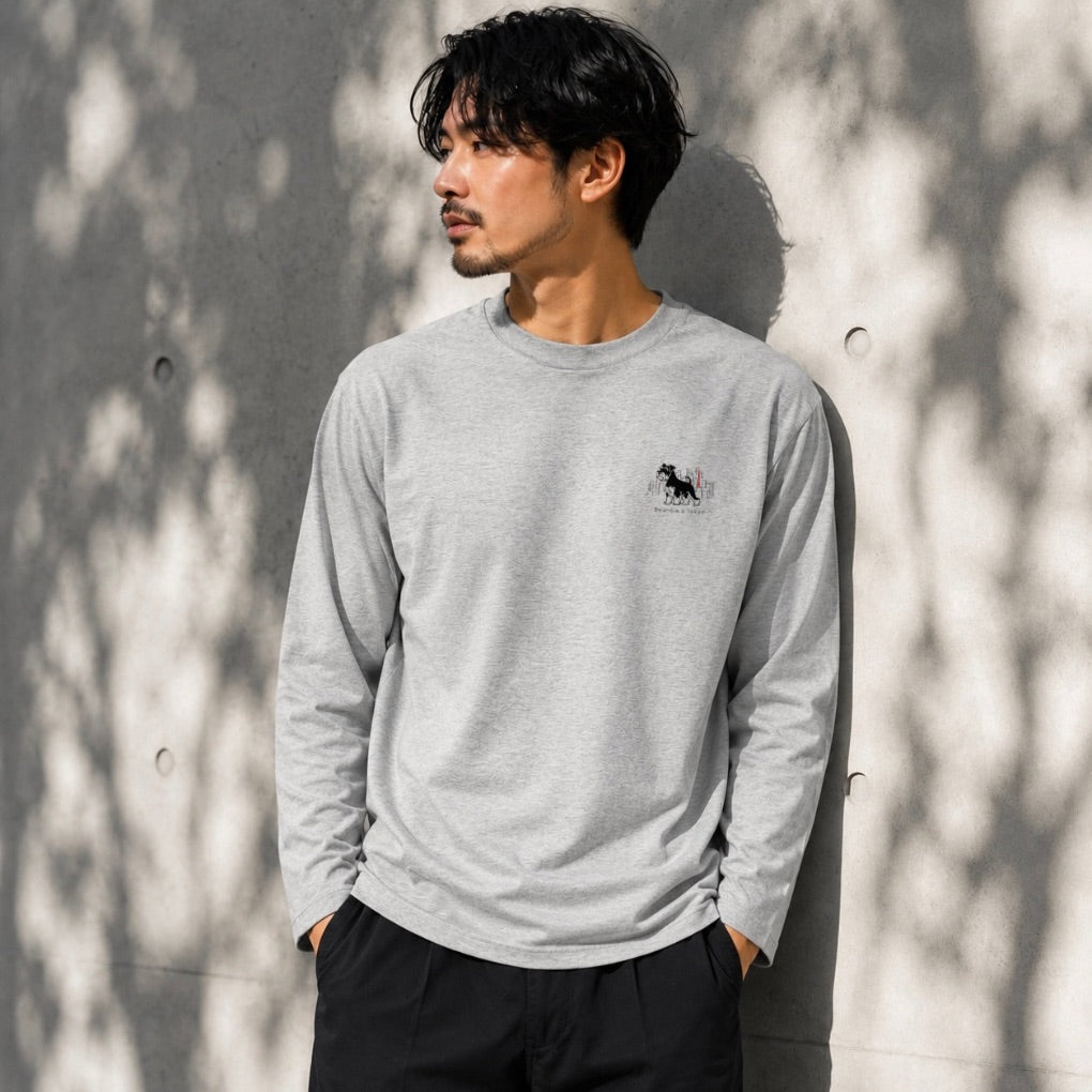 シュナウザーTOKYO散歩 ポイントプリント ロングTee