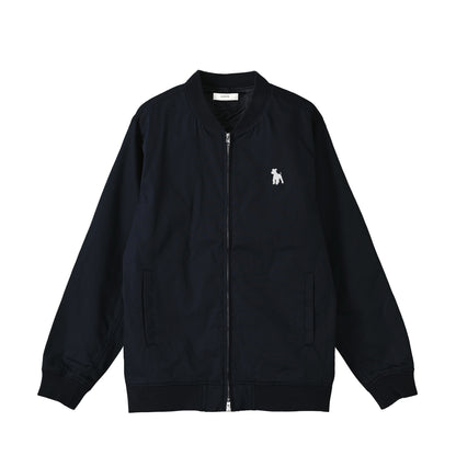 シュナウザーポイントロゴ刺繍スタジアムジャケット navy image