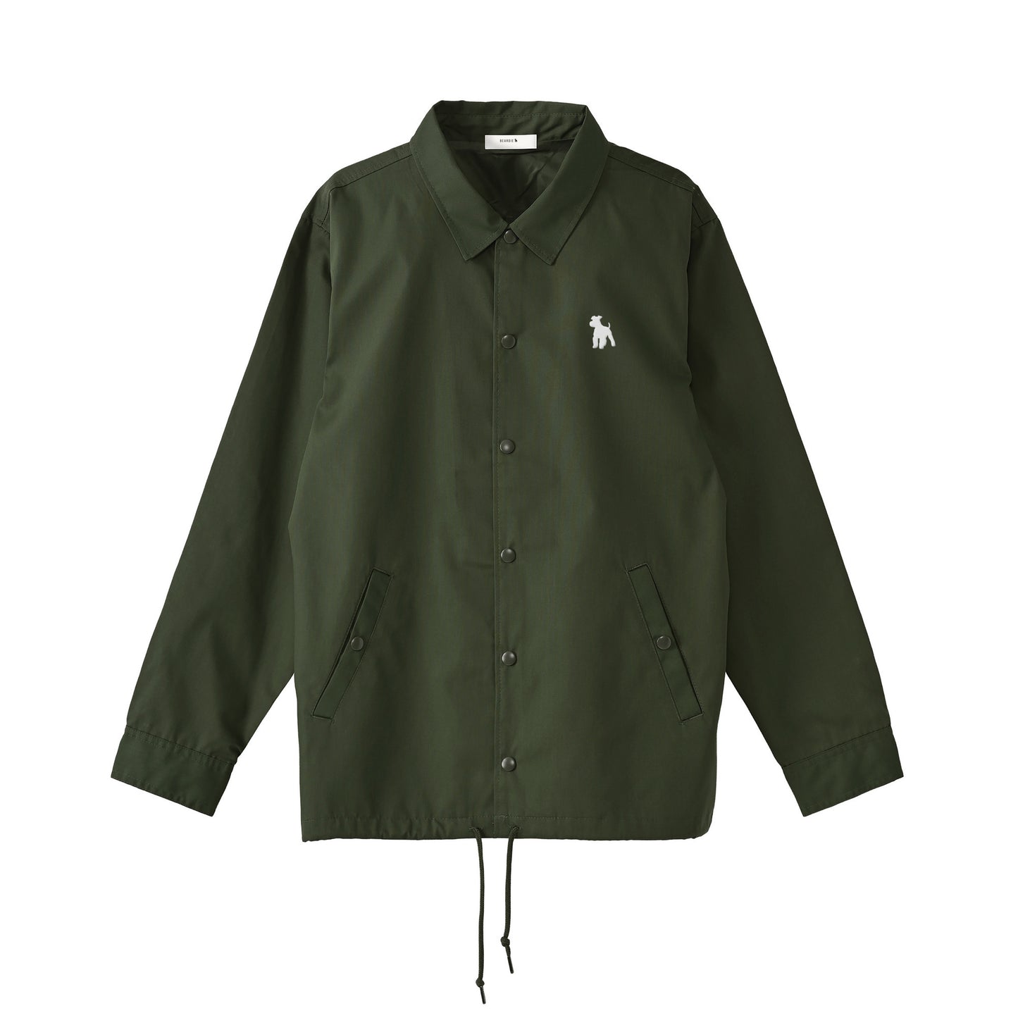 シュナウザーポイントロゴ刺繍コーチジャケット olive-drab image